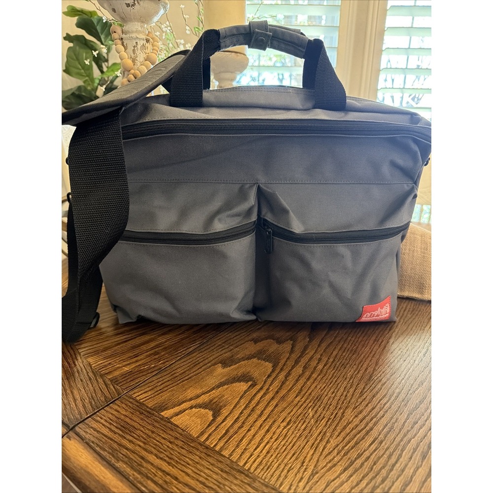Manhattan Portage Brighton Bag Grey Laptop Briefcase Messenger Travel Bag